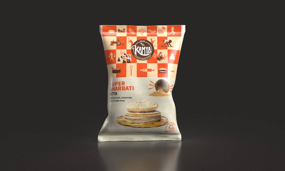 creative wheat flour packaging 